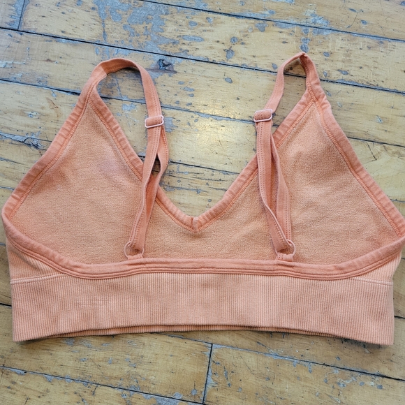 Peach Ribbed Bralette - Picture 2 of 3